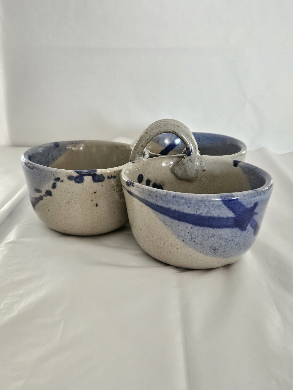 Handmade Studio Pottery Condiment Set. - Picture 4 of 9